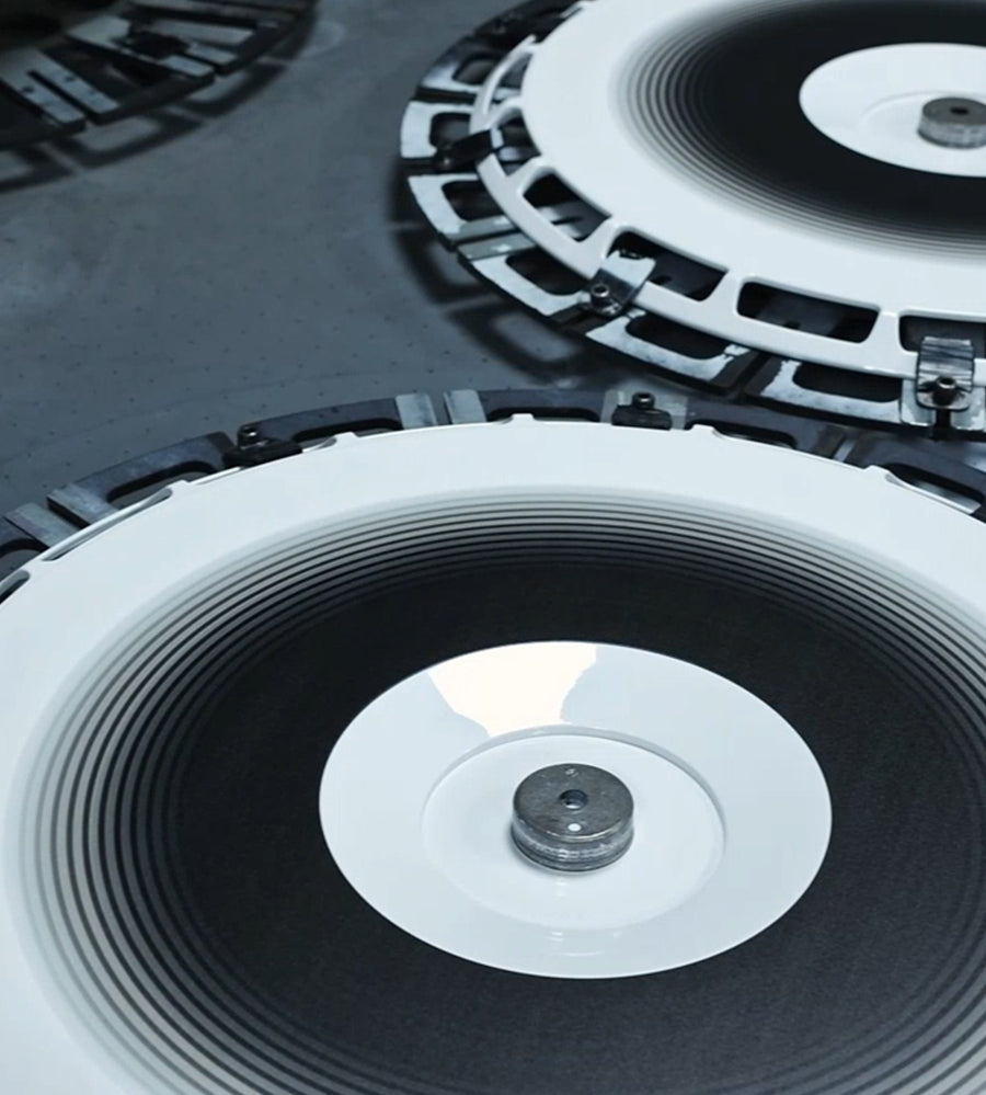 Printed aero wheel covers on the UV printer bed