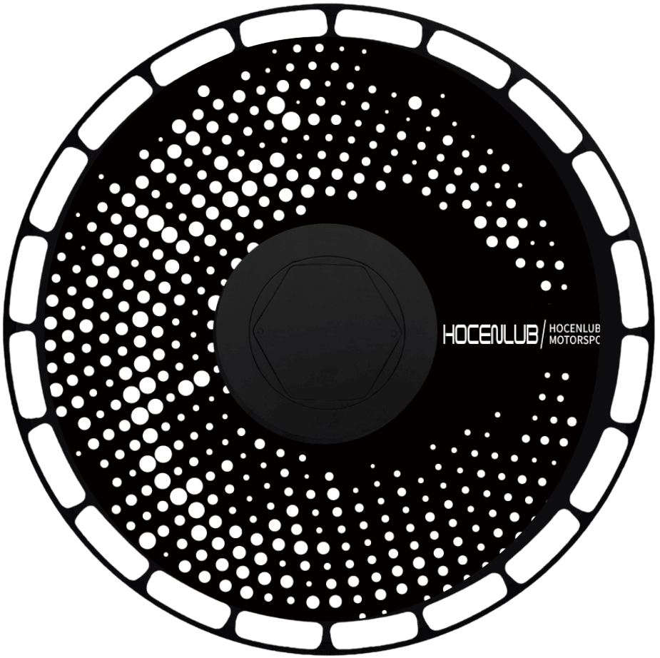 Halftone aero wheel cover — face view