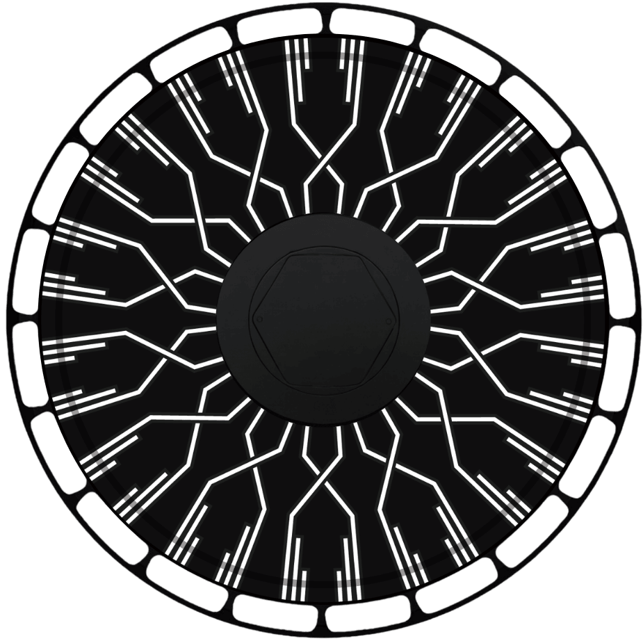 Scribble aero wheel cover — face view