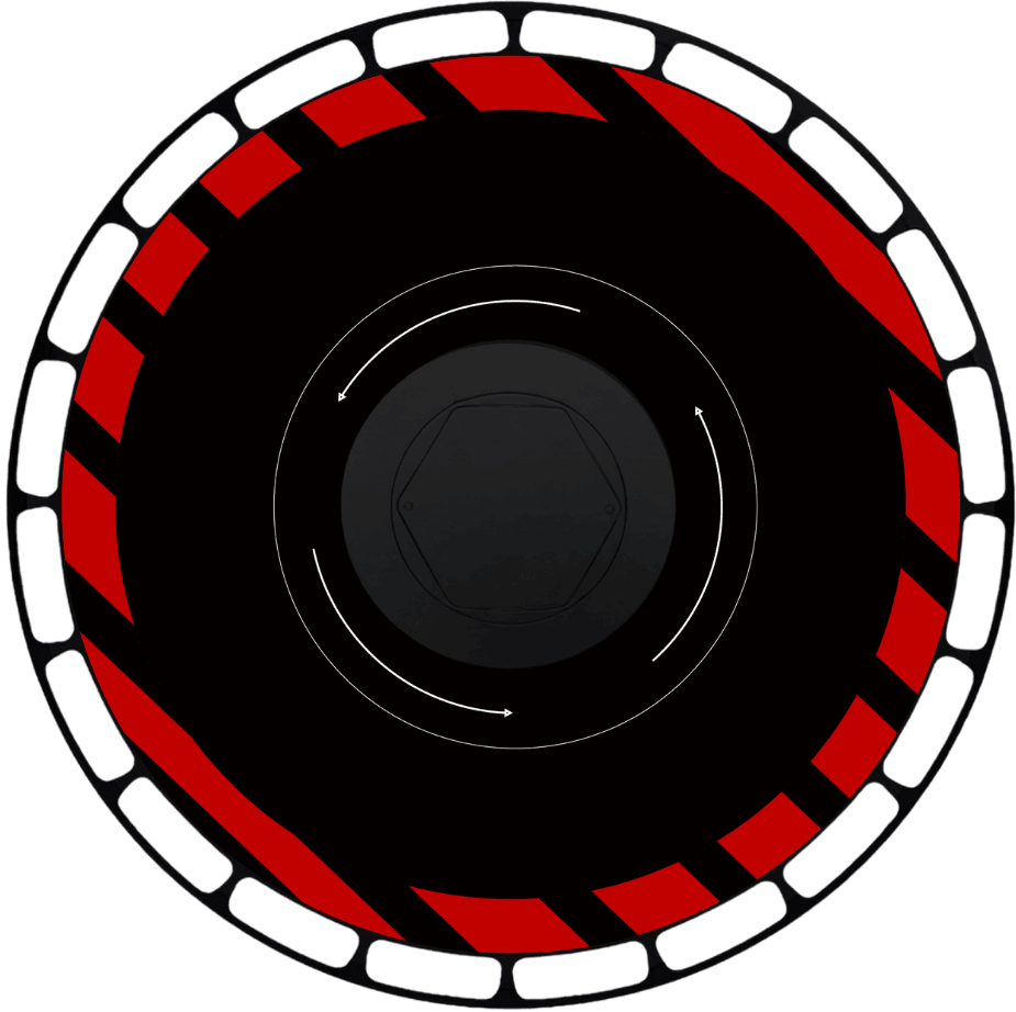 Slantline aero wheel cover — face view