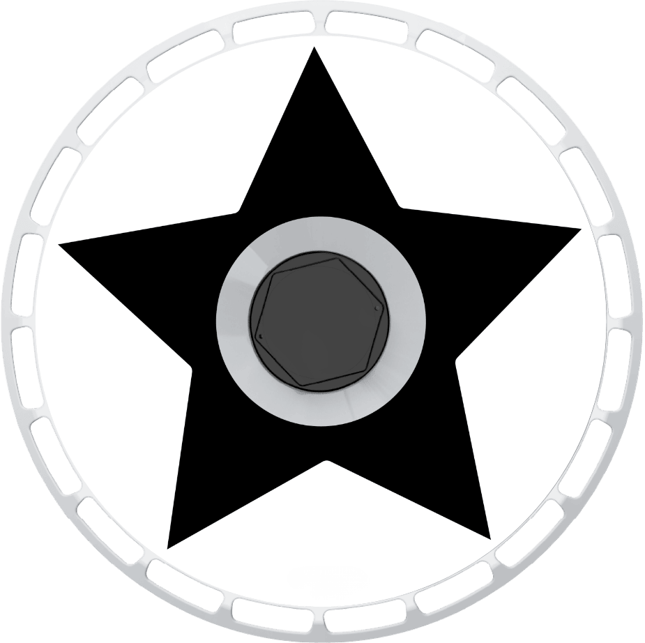 Geodesic aero wheel cover — face view