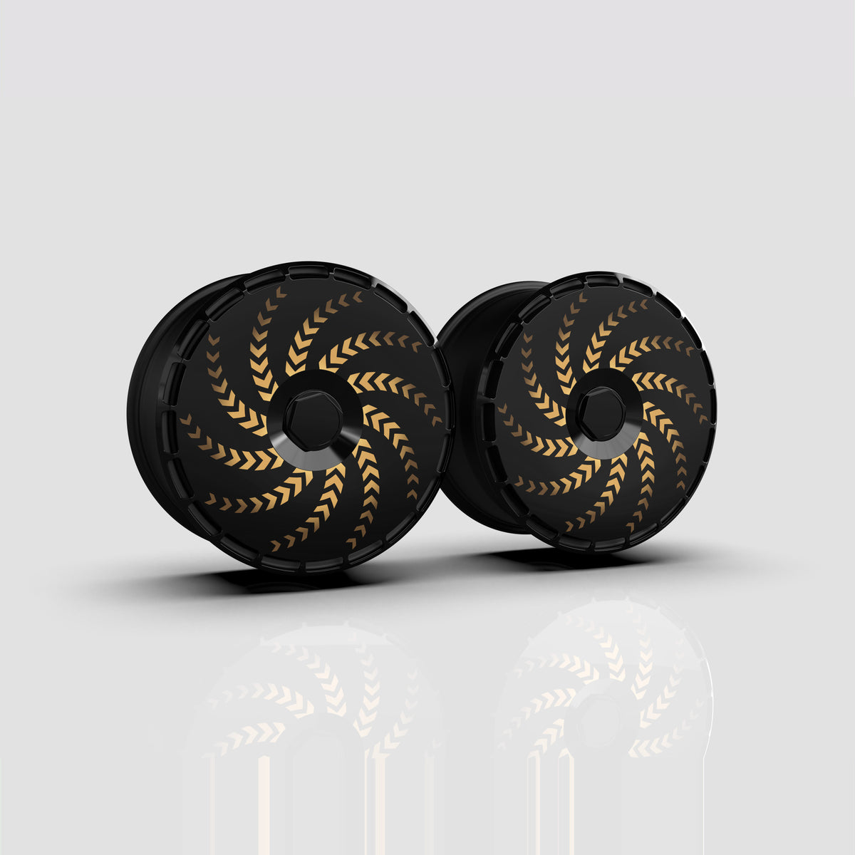 Gearteeth aero wheel covers — set of 4, studio render