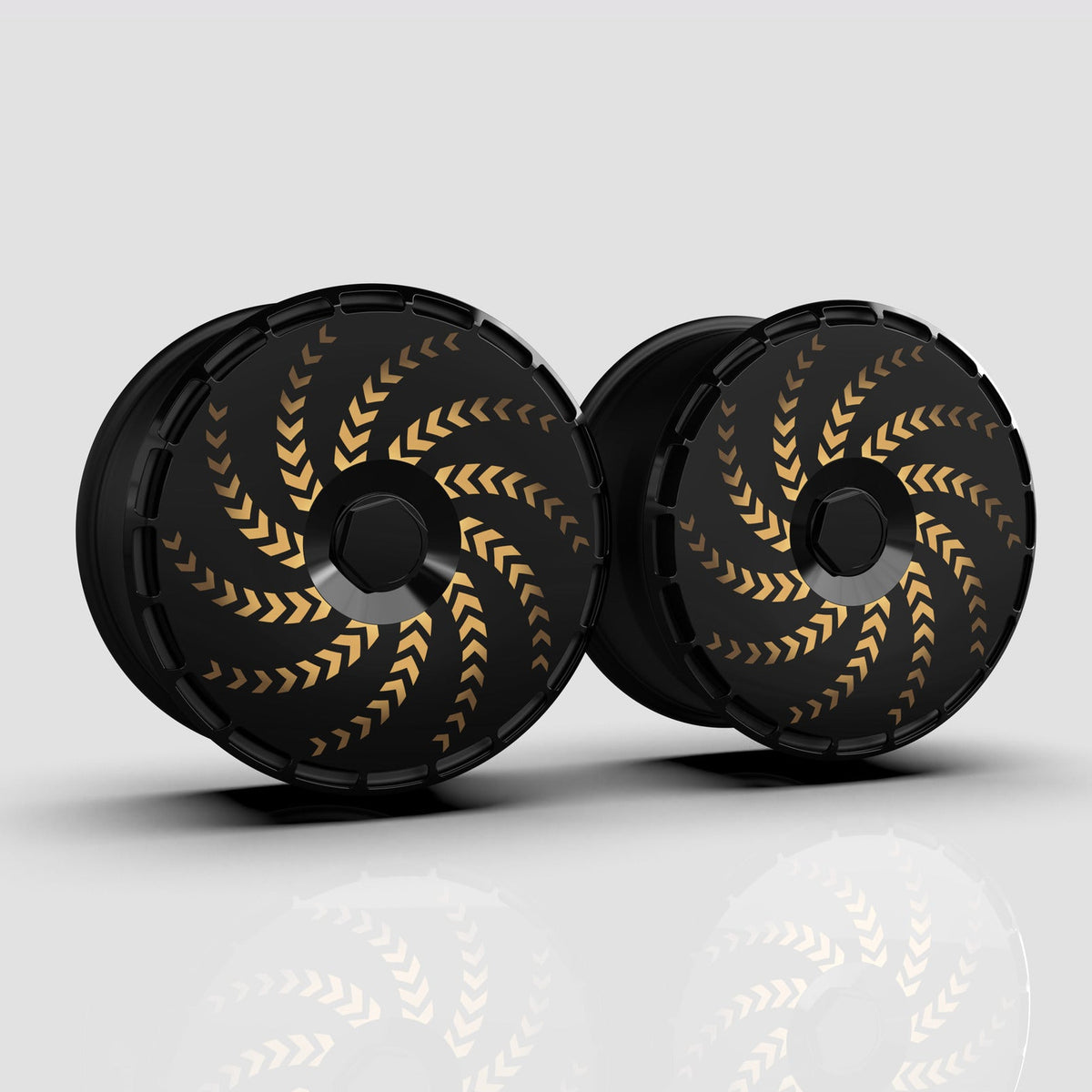 Gearteeth aero wheel covers — set of 4, studio render