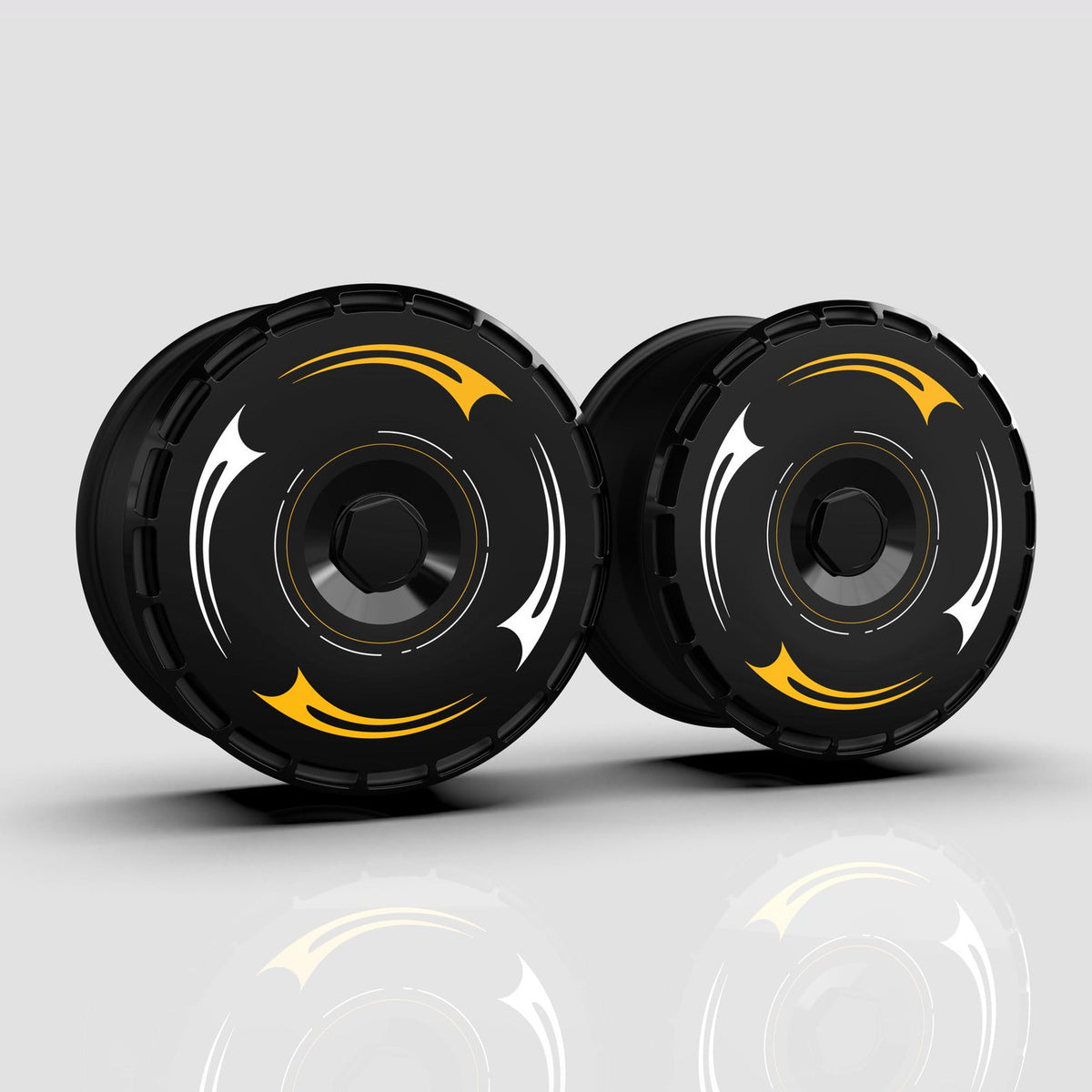Hazard aero wheel covers — set of 4, studio render