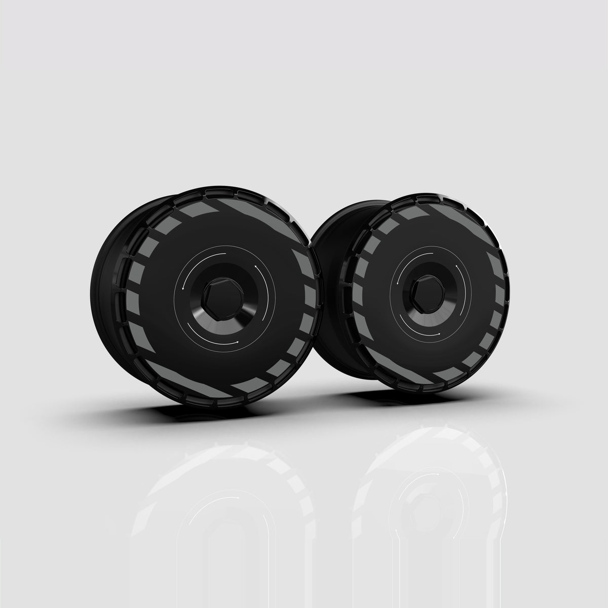 Nocturne aero wheel covers — set of 4, studio render