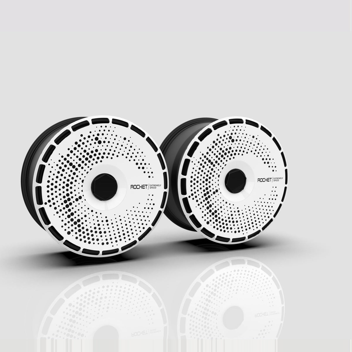 Windrose aero wheel covers — set of 4, studio render