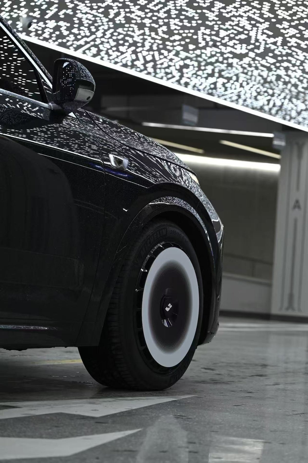 Chessline wheel covers — real-world photo
