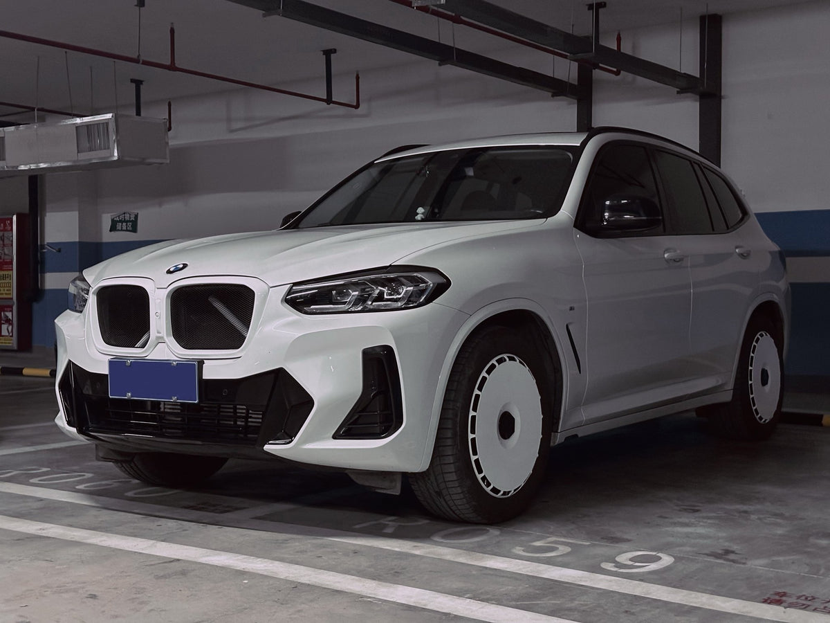 Pure White wheel covers — real-world photo