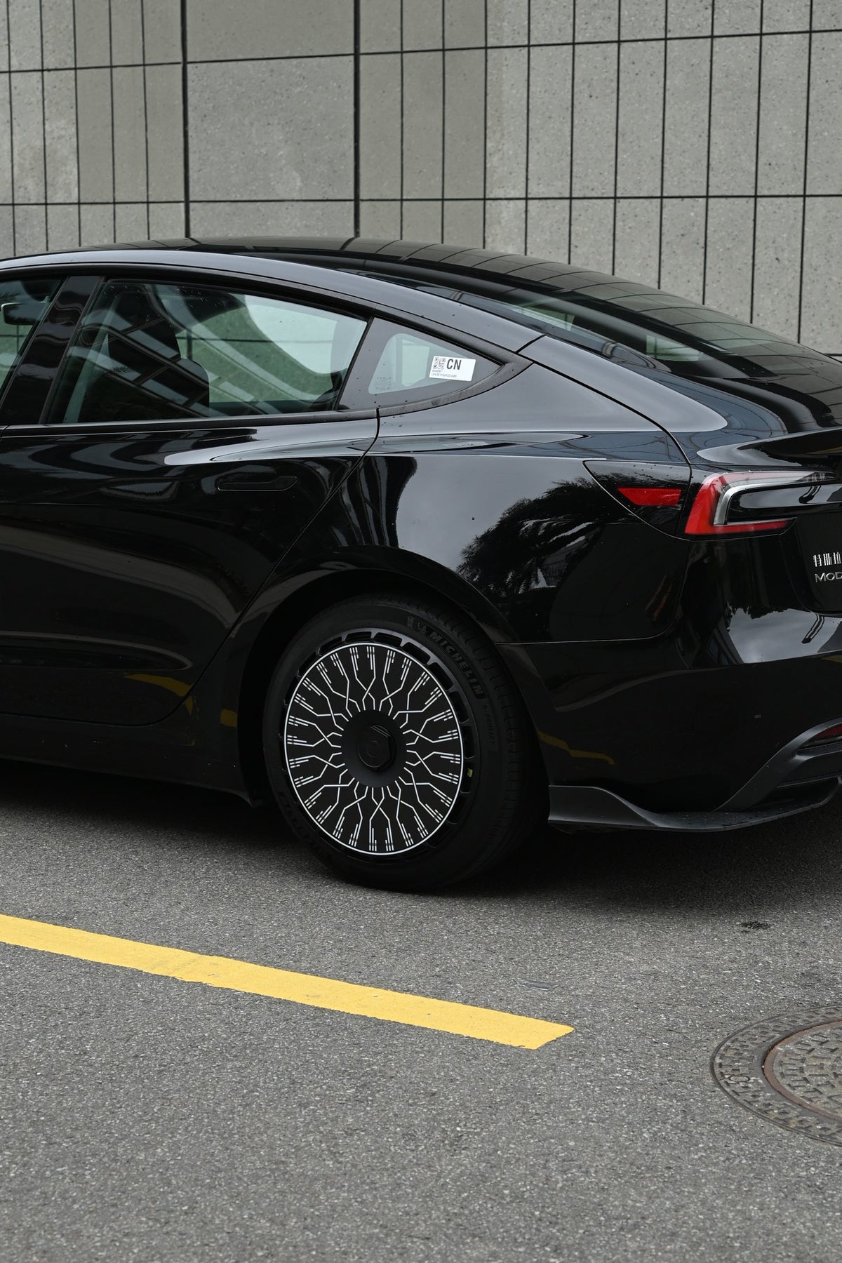 Scribble wheel covers — real-world photo