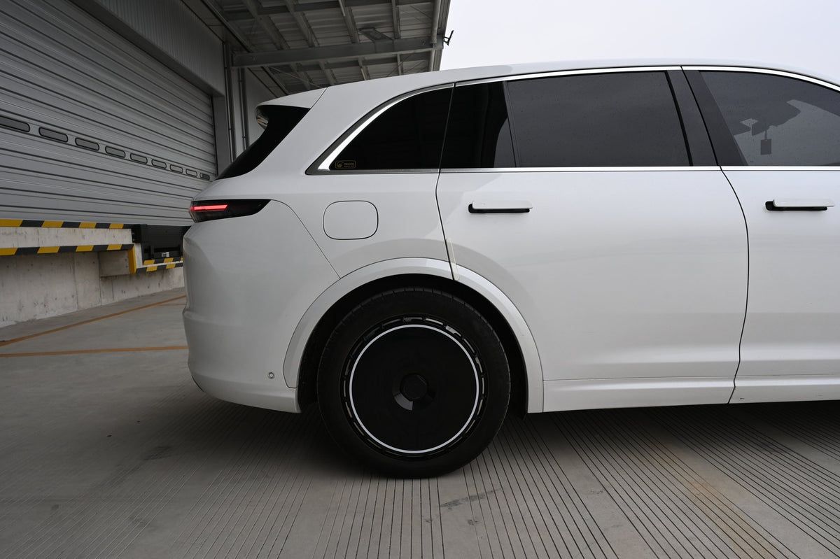 Pure Black wheel covers — real-world photo
