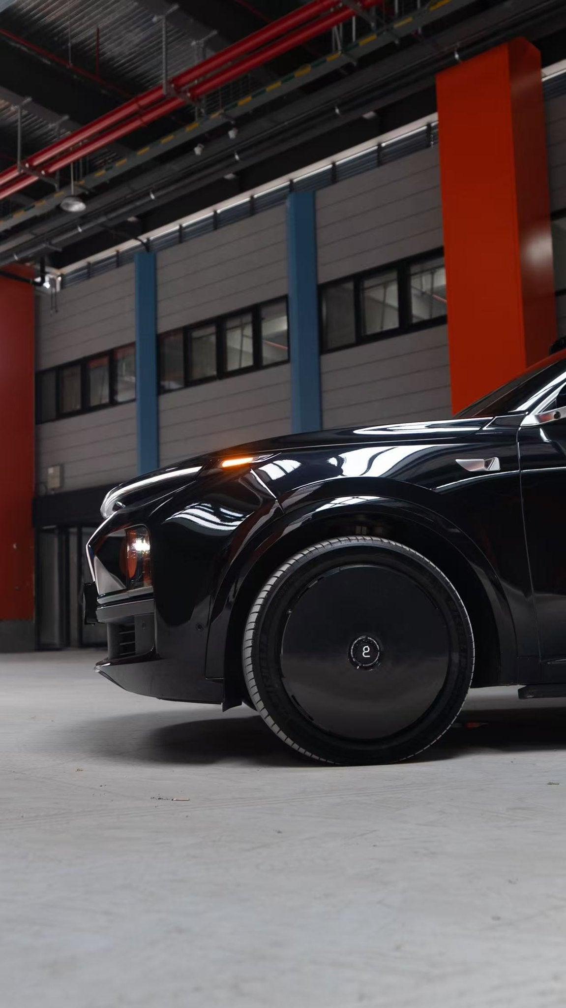 Pure Black wheel covers — real-world photo