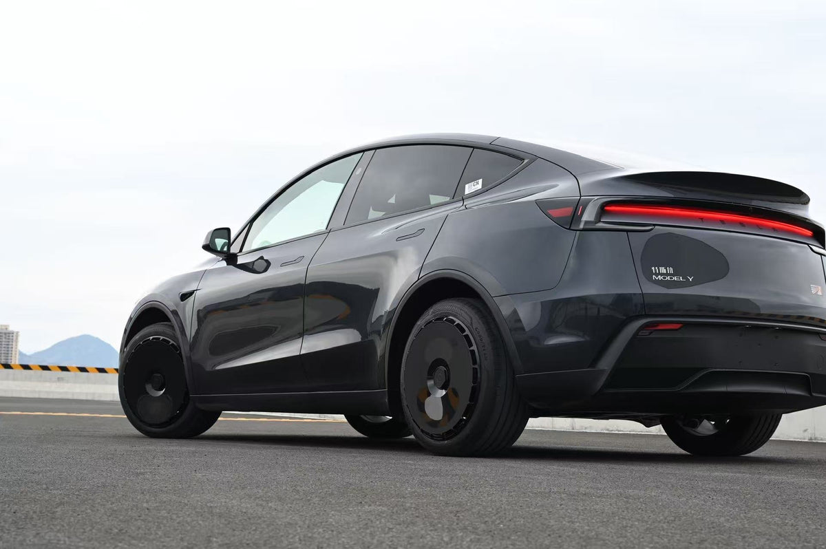 Pure Black wheel covers — real-world photo