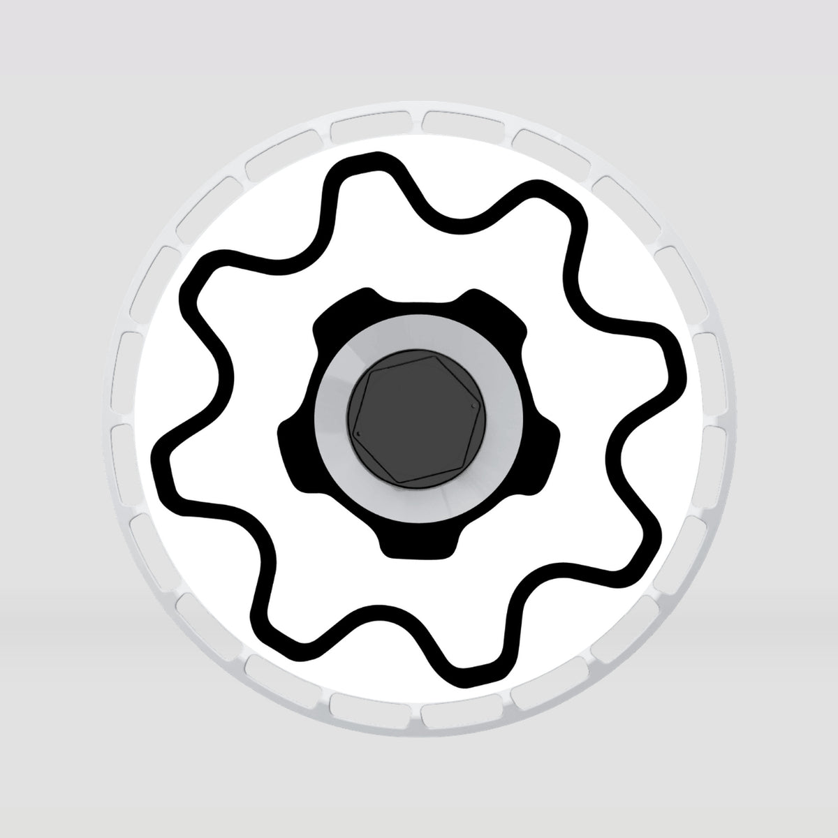 Halfmoon Aero Wheel Covers by Hocenlub — single aero wheel cover