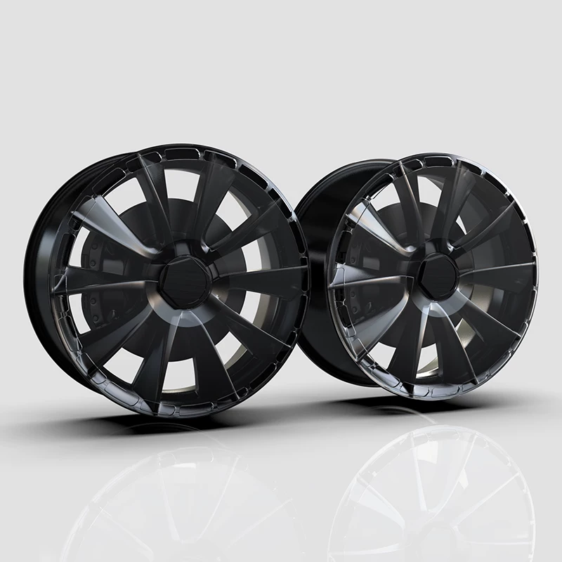 Transparent aero wheel cover — smoked see-through face