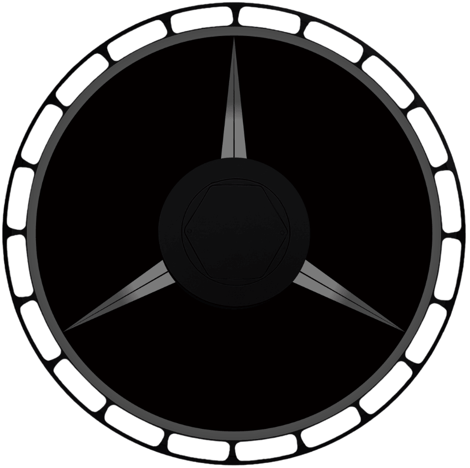 Nightfall aero wheel cover — face view
