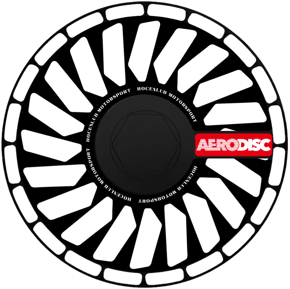 Propeller aero wheel cover — face view