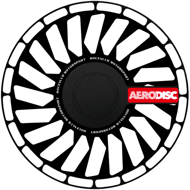 Propeller aero wheel cover — face view