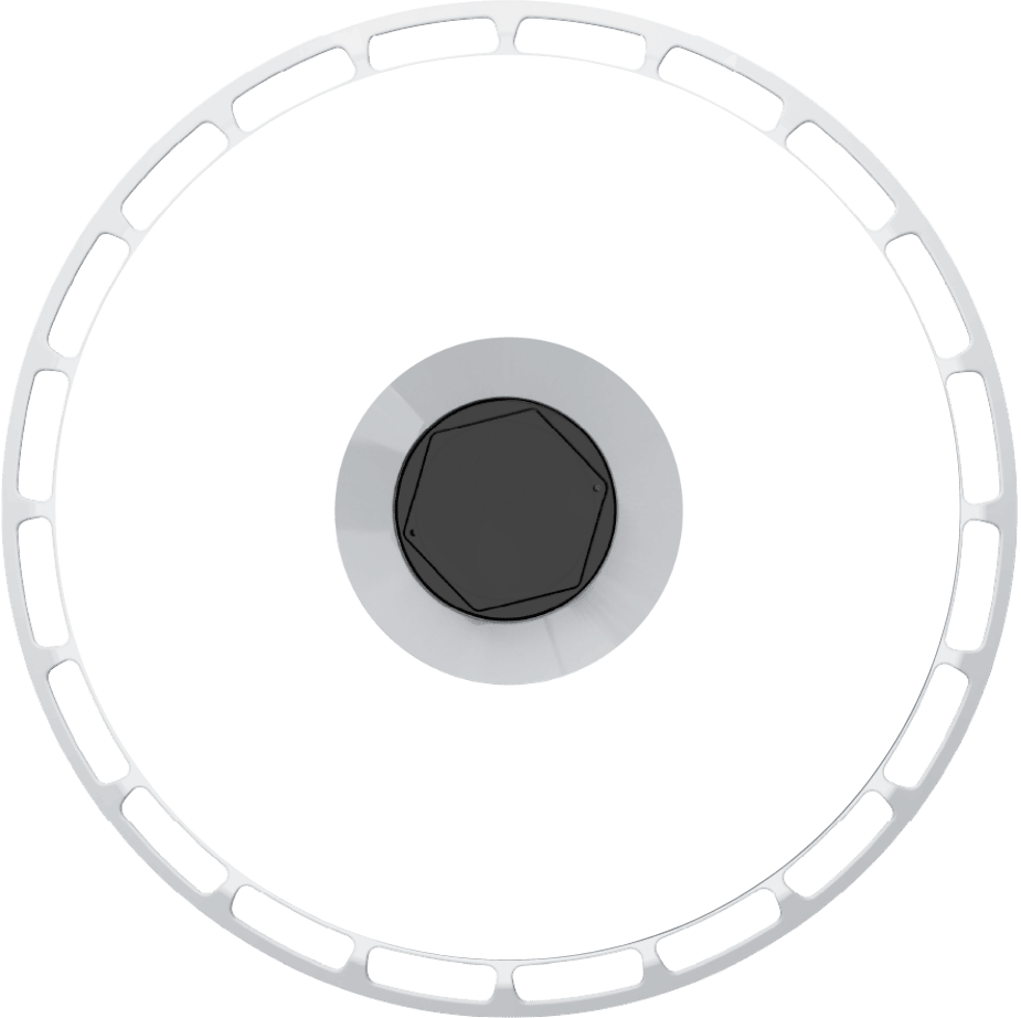Pure White aero wheel cover — face view