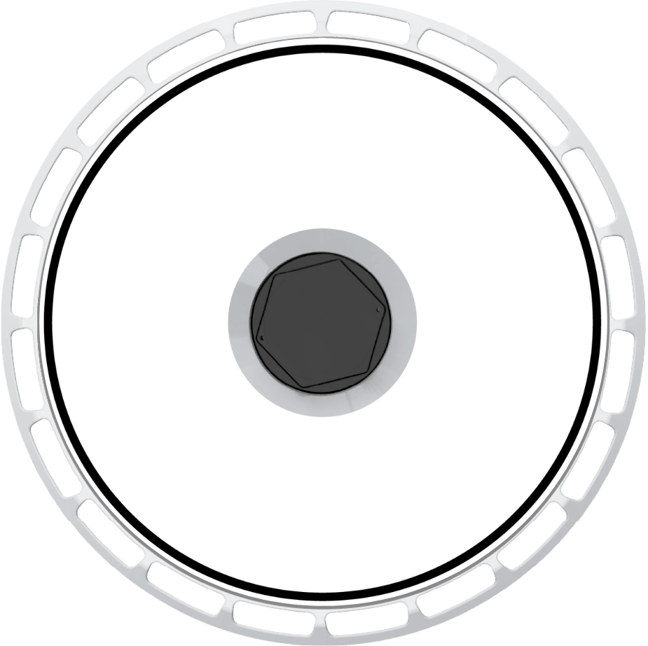 Slate aero wheel cover — face view