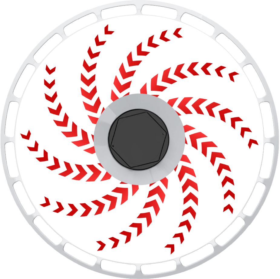 Blackstar aero wheel cover — face view