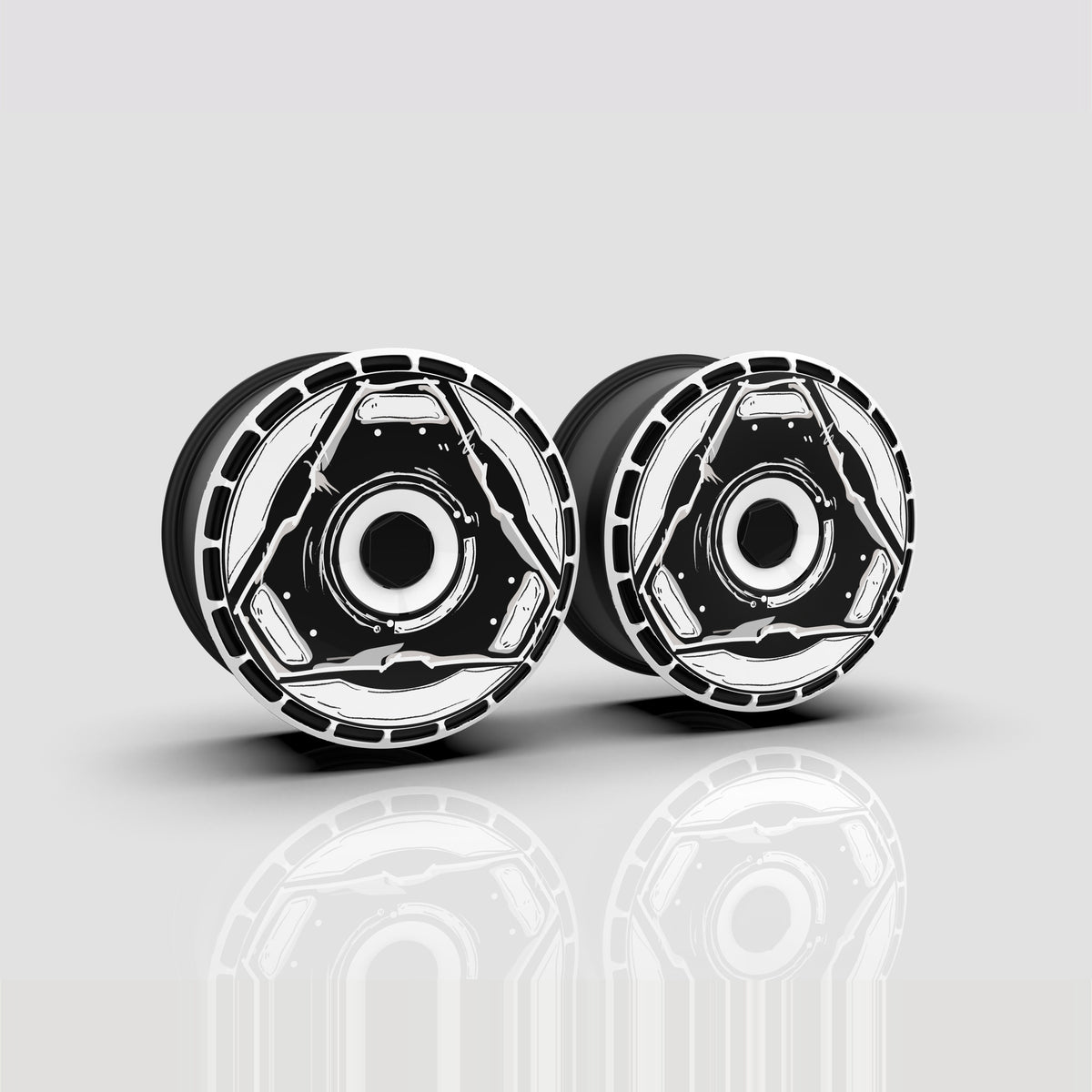 Chaosline aero wheel covers — set of 4, studio render