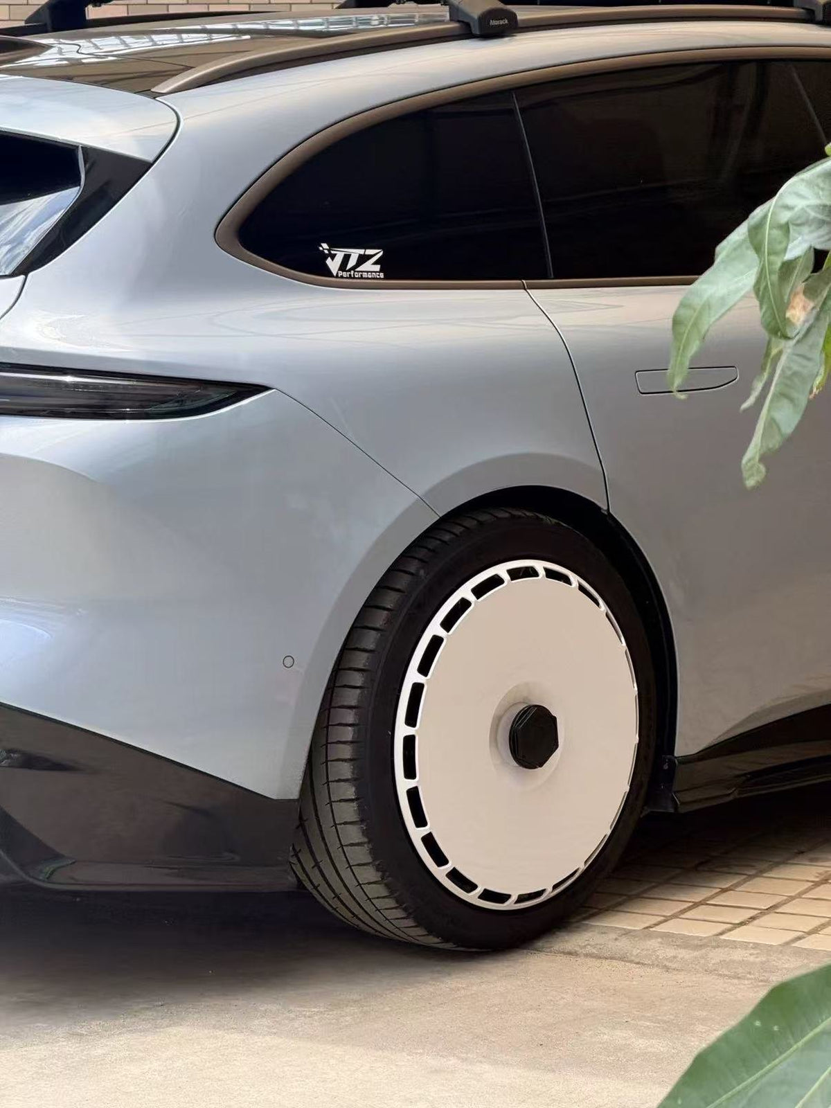 Pure White wheel covers — real-world photo