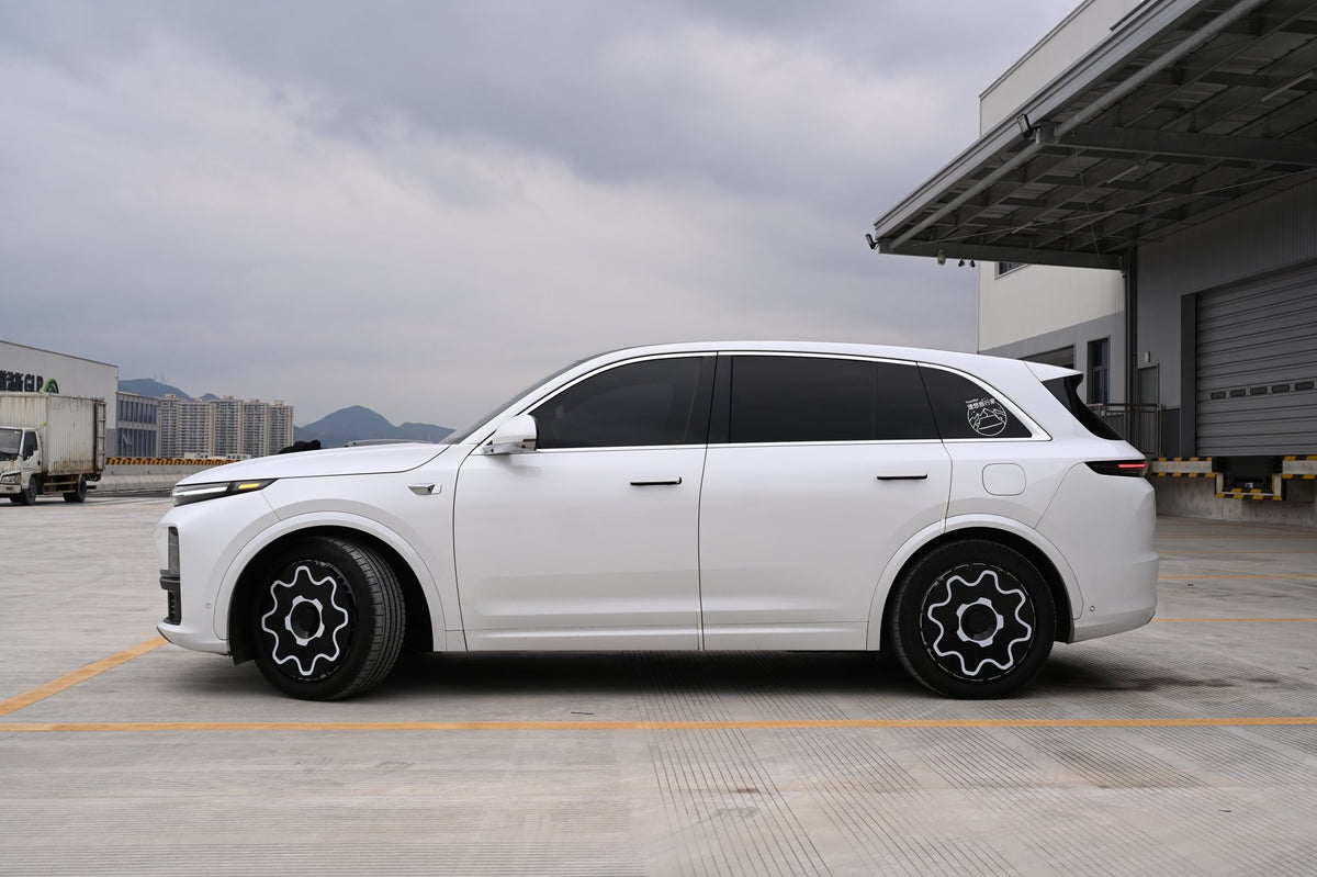 Cogwheel wheel covers — real-world photo