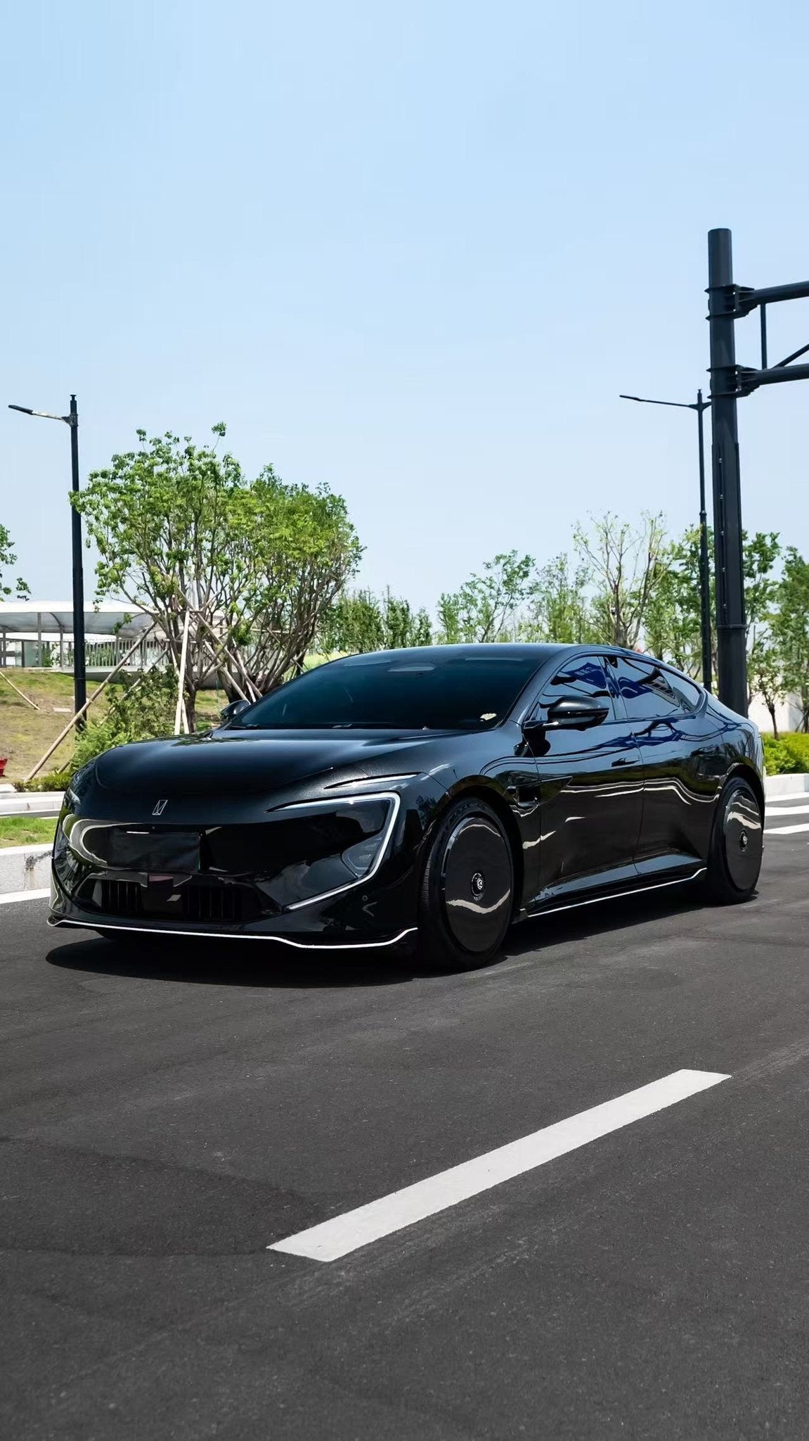 Pure Black wheel covers — real-world photo