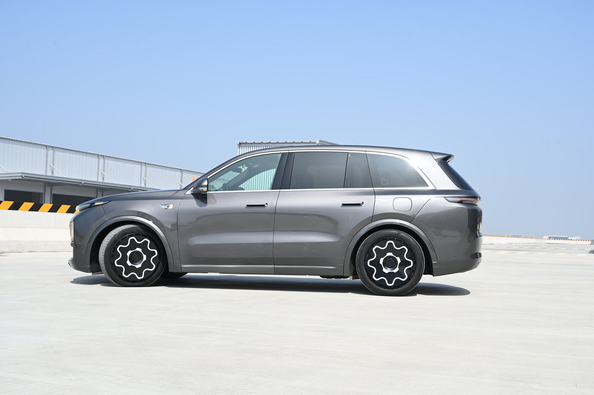 Cogwheel wheel covers — real-world photo