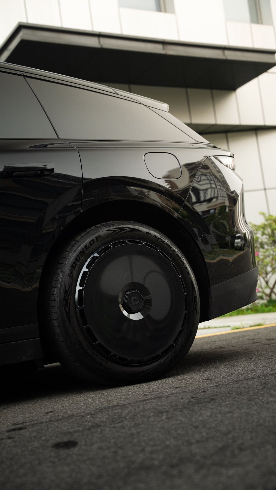 Pure Black wheel covers — real-world photo