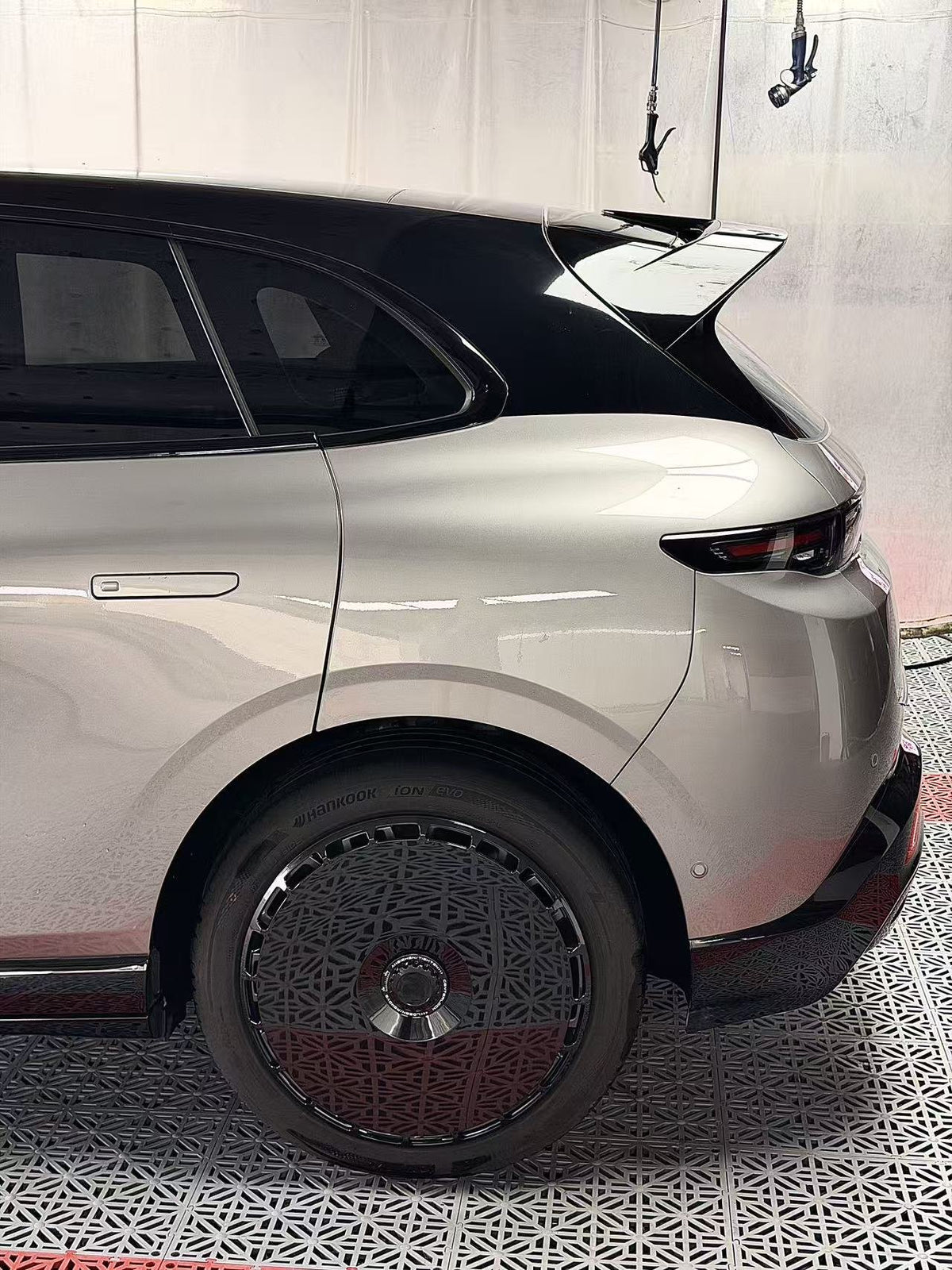 Pure Black wheel covers — real-world photo