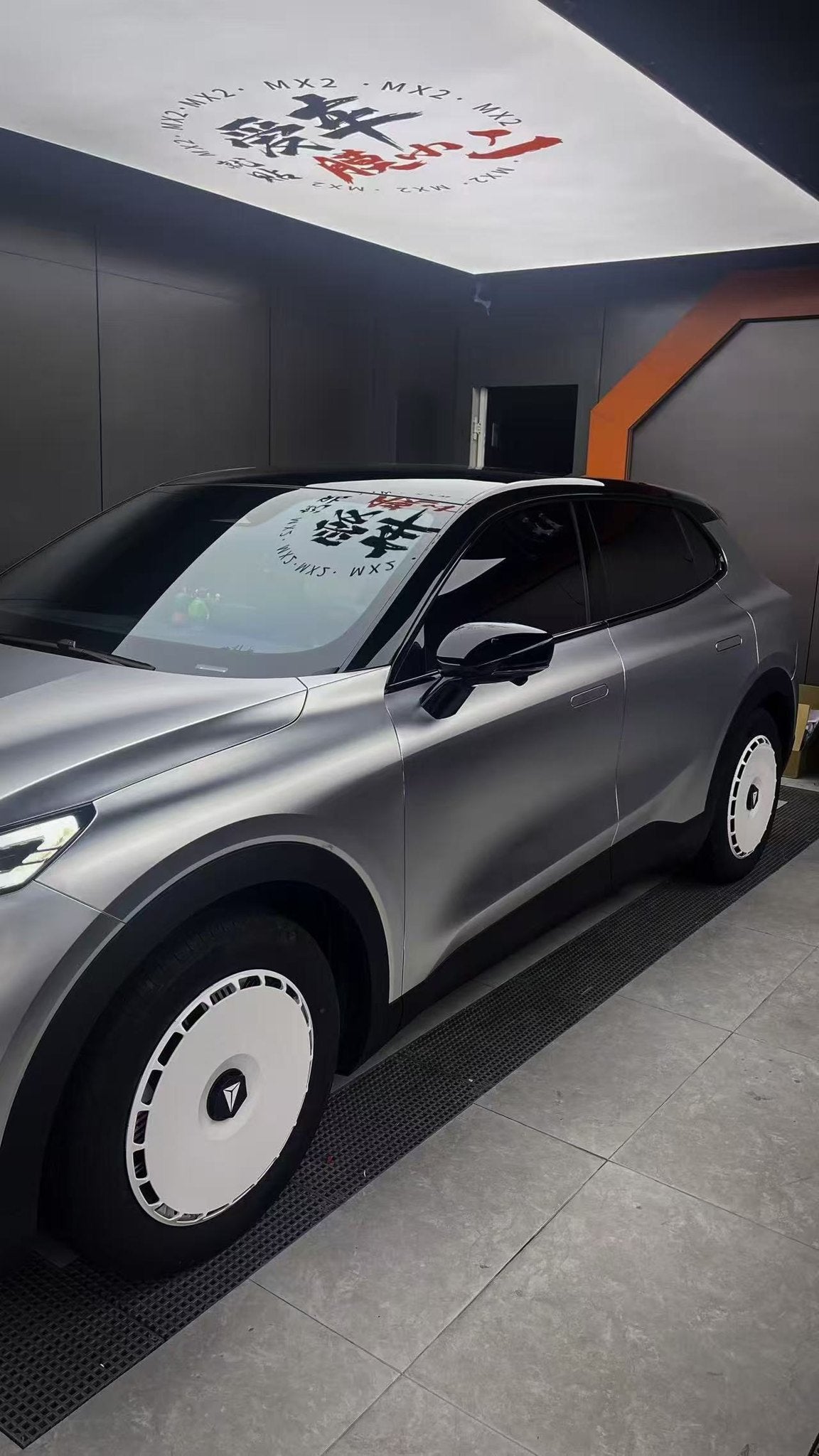 Pure White wheel covers — real-world photo