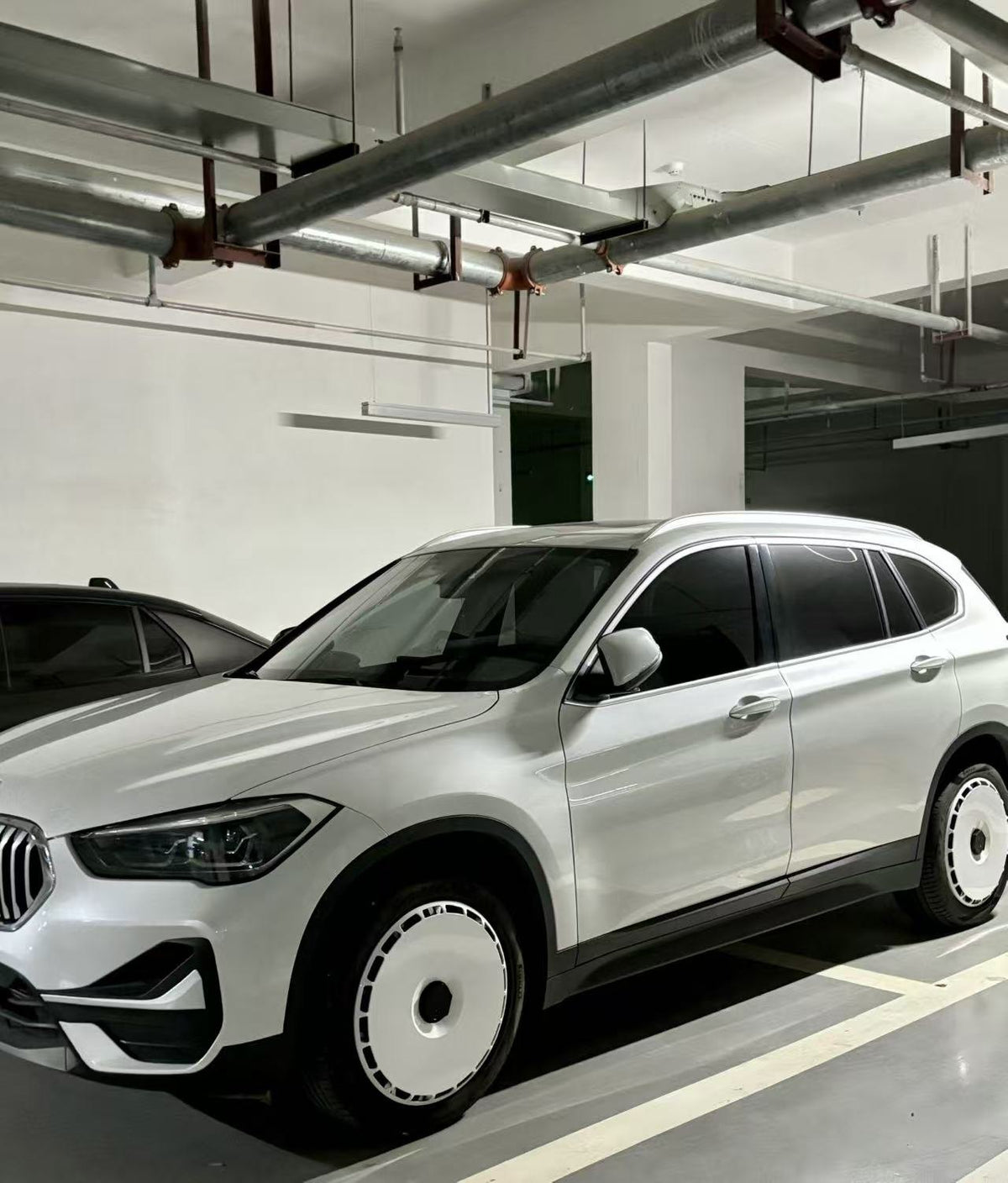 Pure White wheel covers — real-world photo