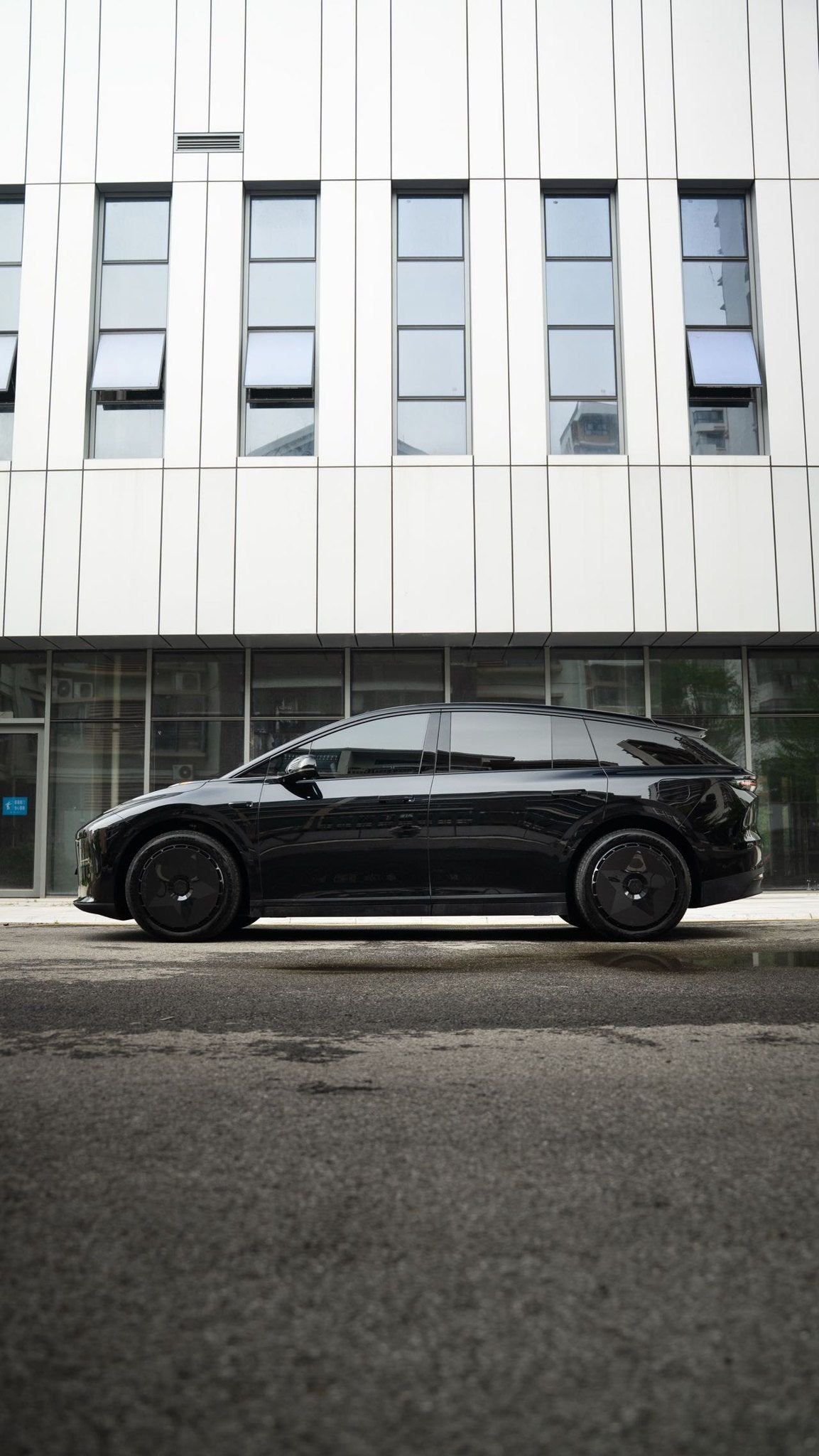 Pure Black wheel covers — real-world photo