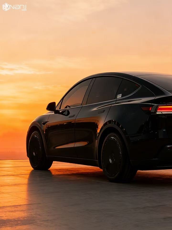 Pure Black wheel covers — real-world photo