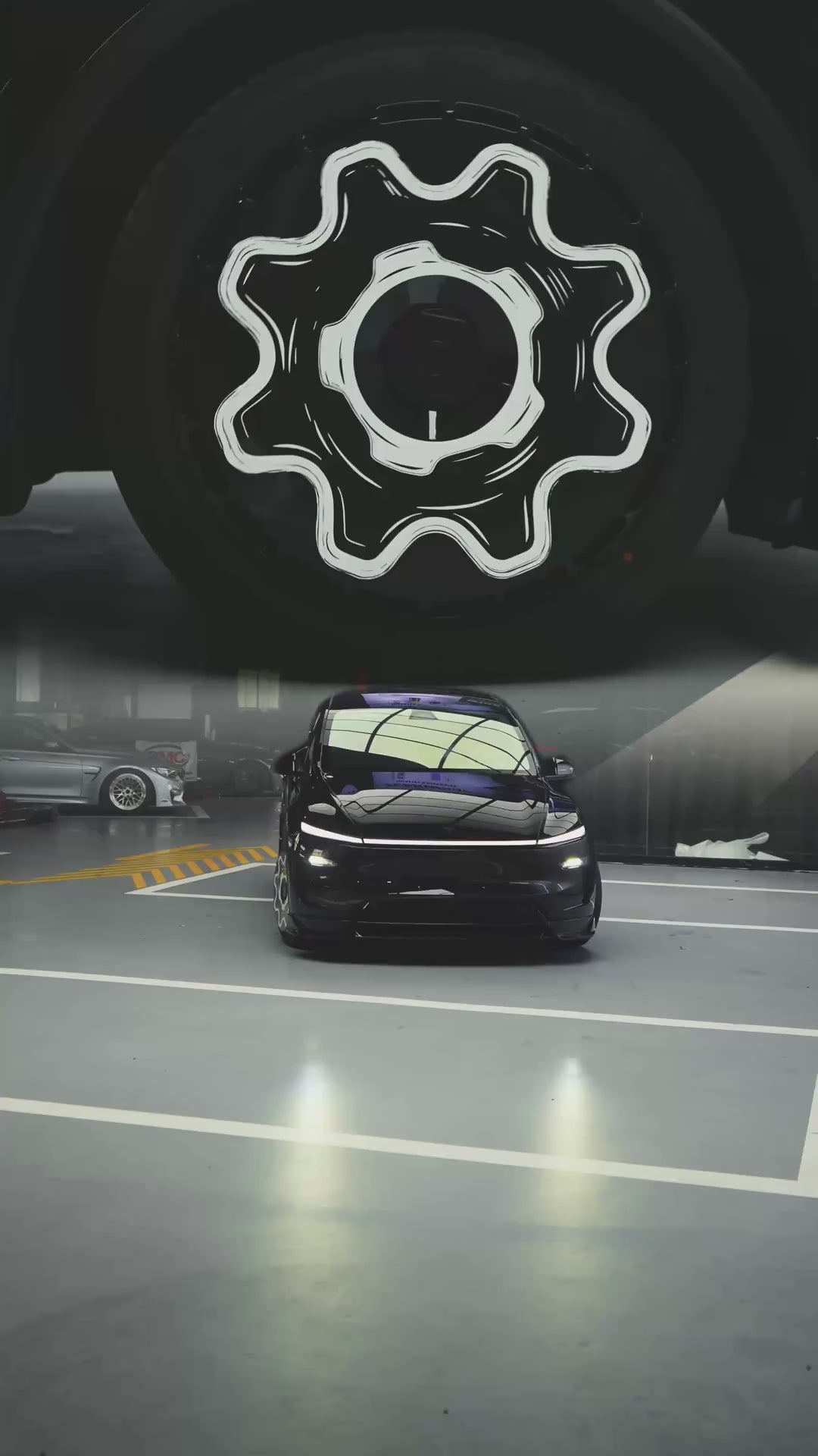 Cogwheel wheel covers — on-car video