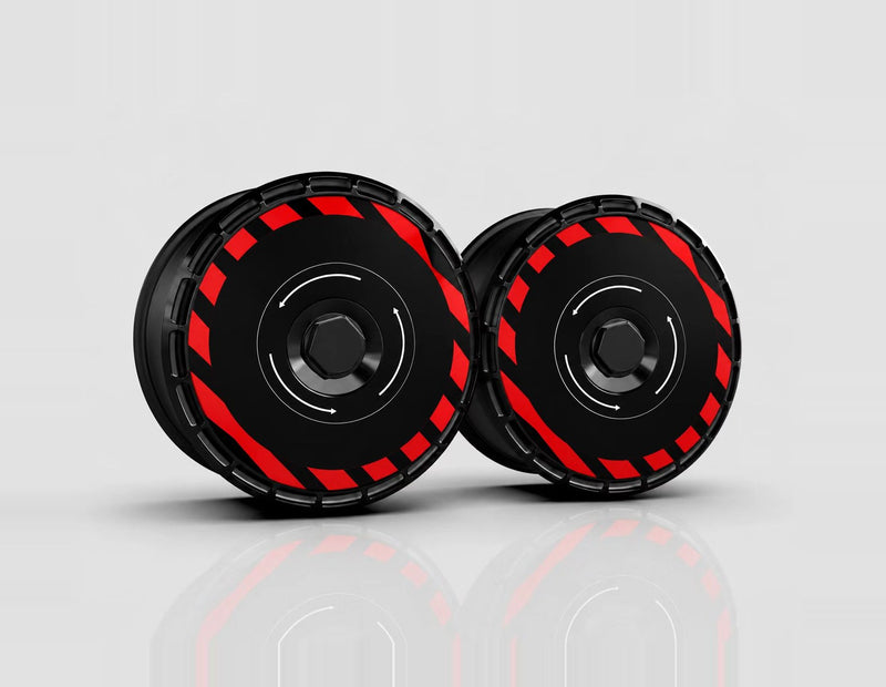 Slantline aero wheel covers — set of 4, front view
