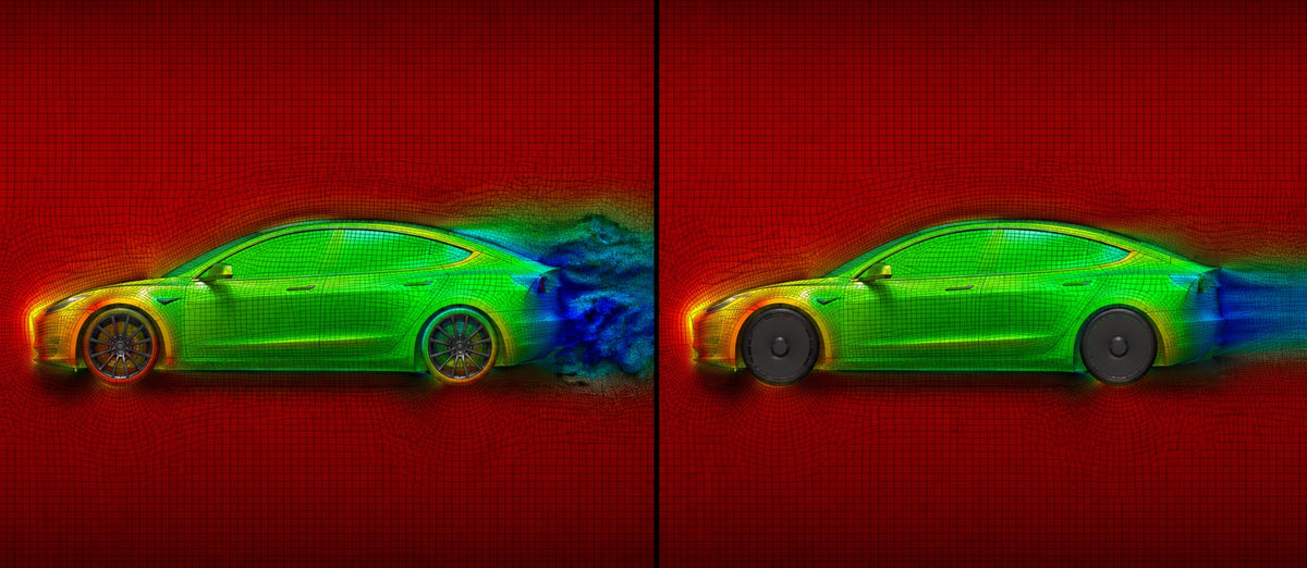 CFD comparison — Hocenlub closed face vs. exposed wheel airflow